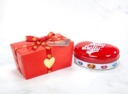 Jelly Belly 200g Logo Tin in Red Gift Ballotin
